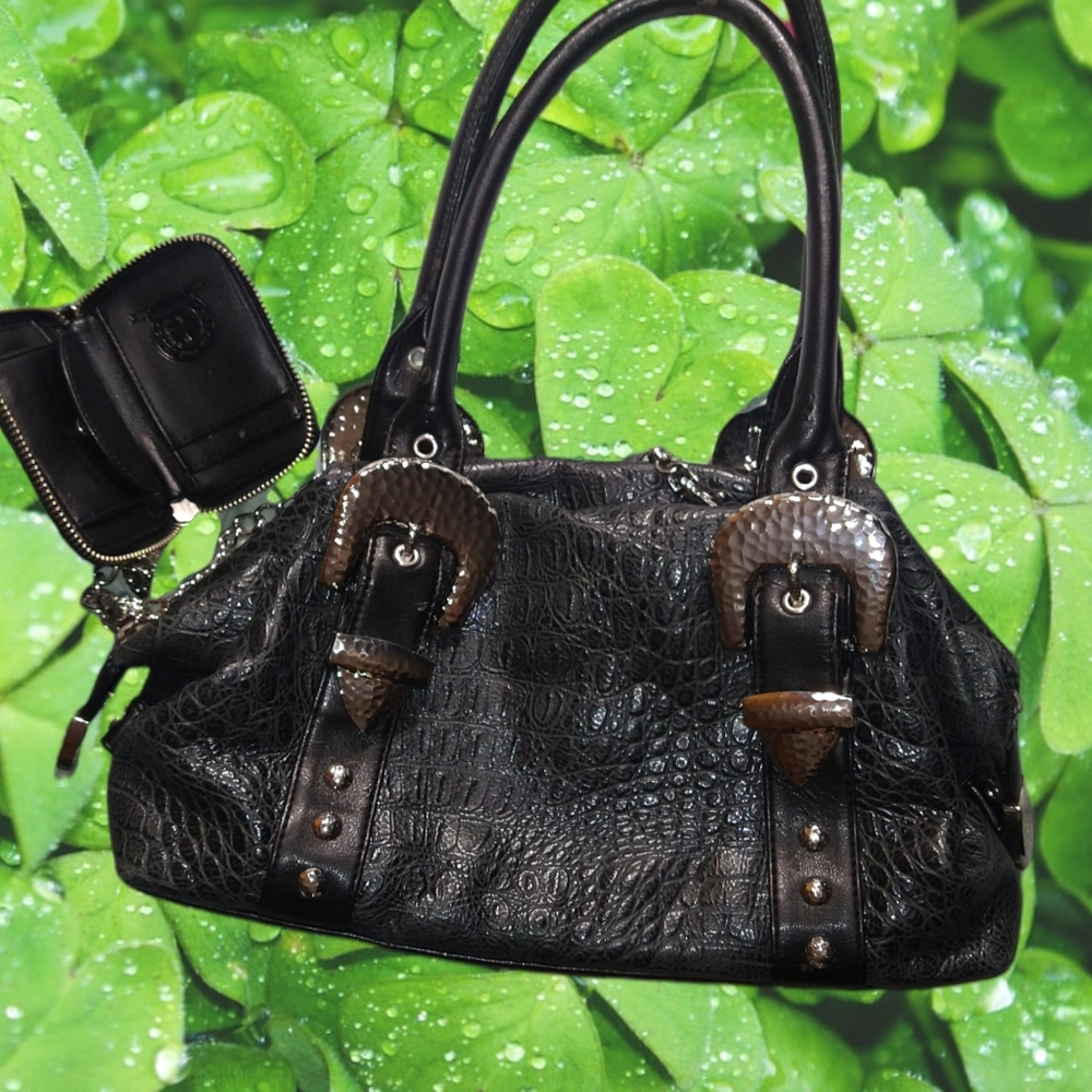 CHARM & LUCK | Genuine Leather Croc Handbag